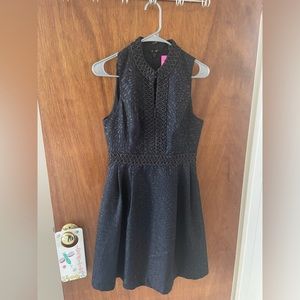 Lilly Pulitzer FRANCI DRESS SIZE onyx Lagoon Jacquard never worn